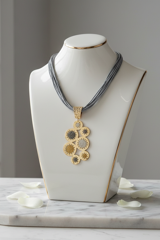 Collar en display estilizado
