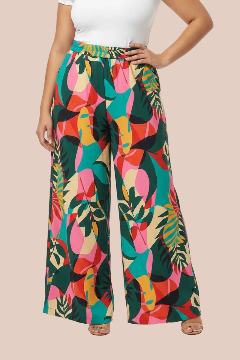 Pantalón talla plus cintura hacia abajo