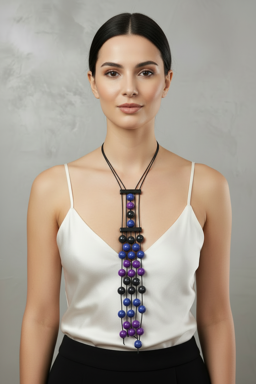 Modelo con look sexy y collar