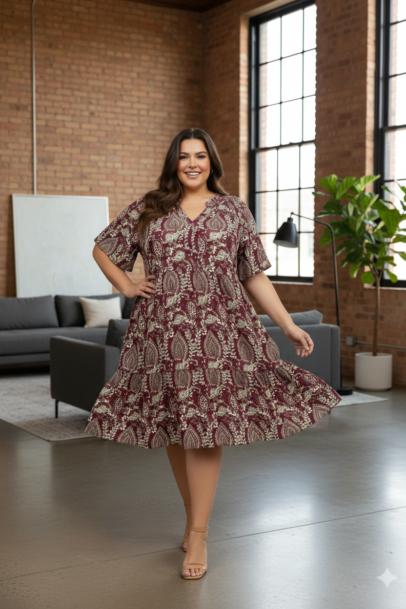 Modelo plus size en loft