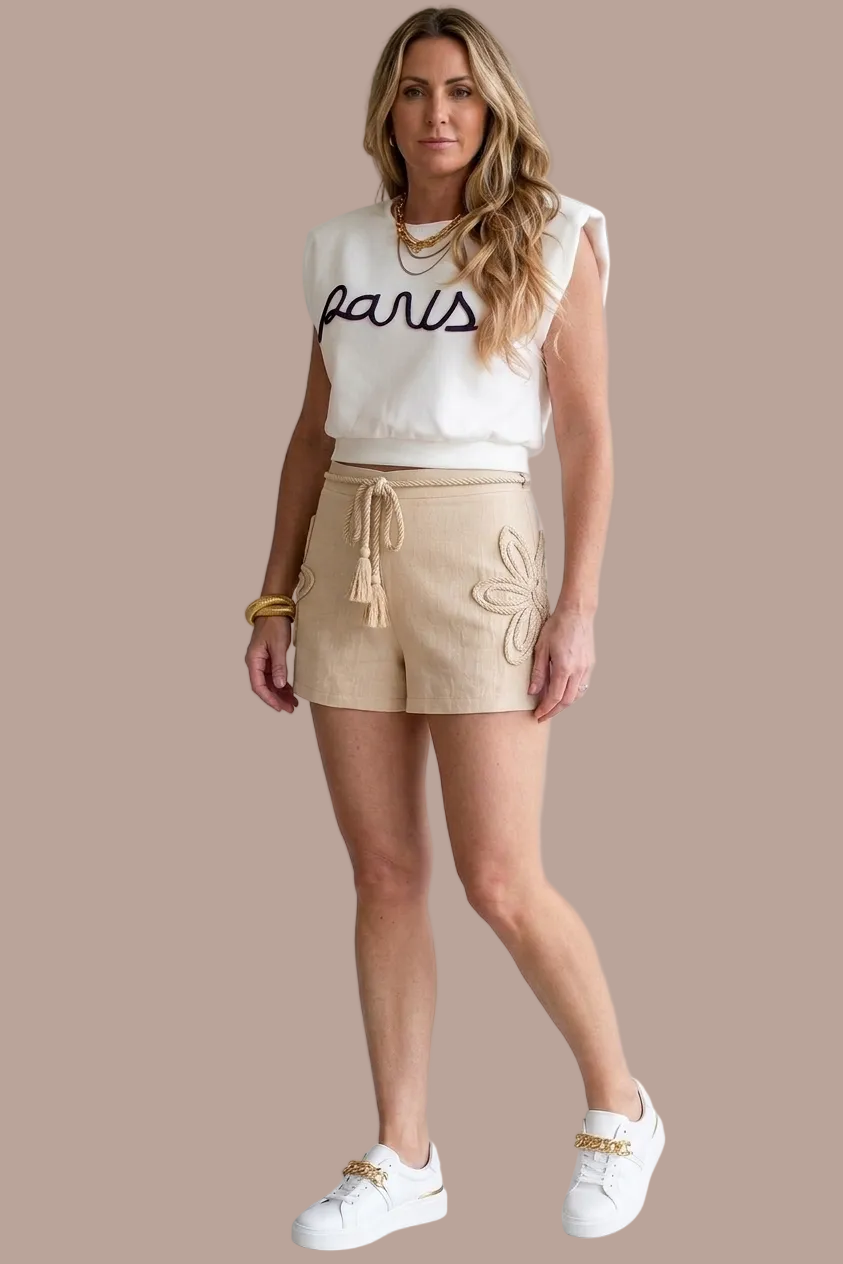 PANTALÓN CORTO BEIGE