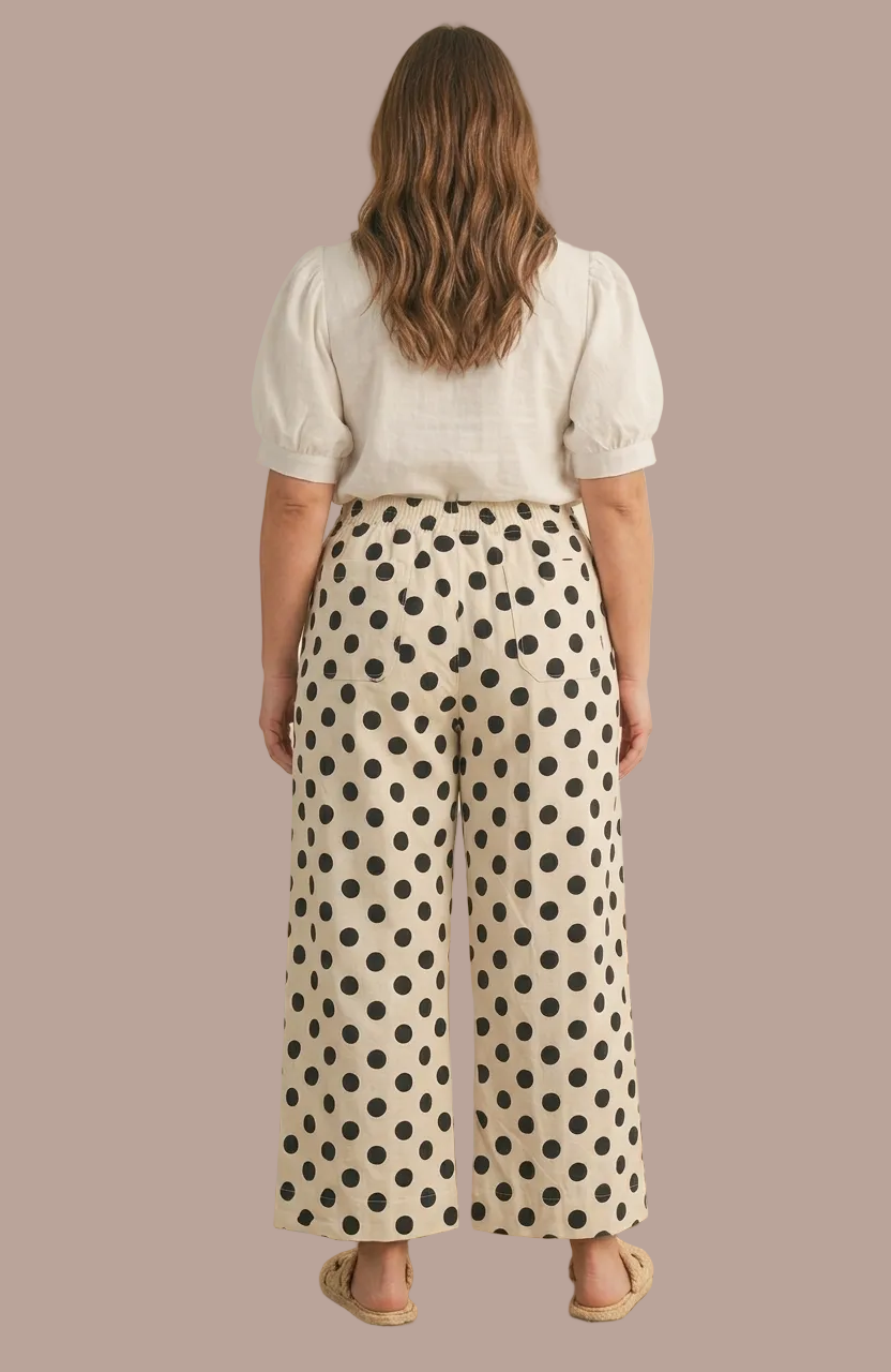 PANTALONES POLKA DOT TALLA PLUS
