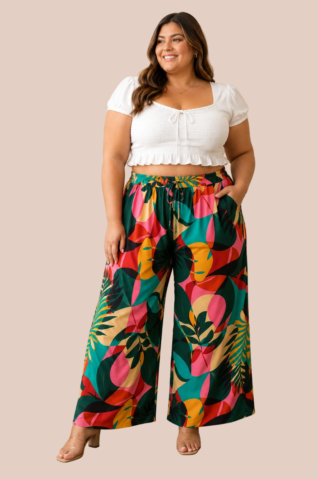 PANTALONES DE ESTAMPADO TALLA PLUS