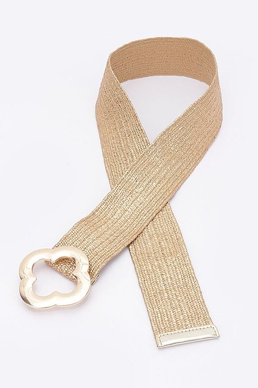 CORREA ELÁSTICA DORADA CON HEBILLA METÁLICA